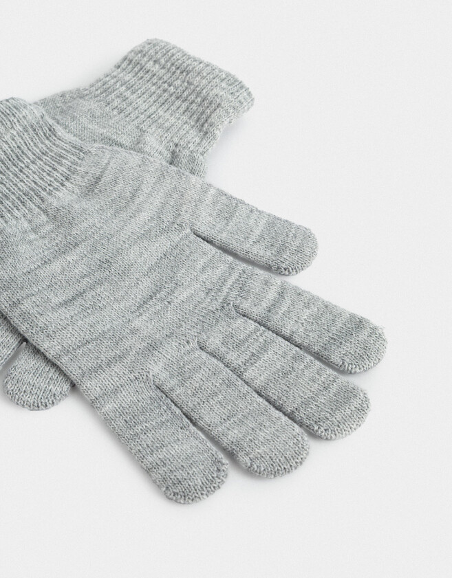 Guantes Varios Clasico Guantes Tejidos - Gris Claro