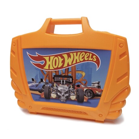 Porta Auto Valija Plastica Hot Wheels Naranja