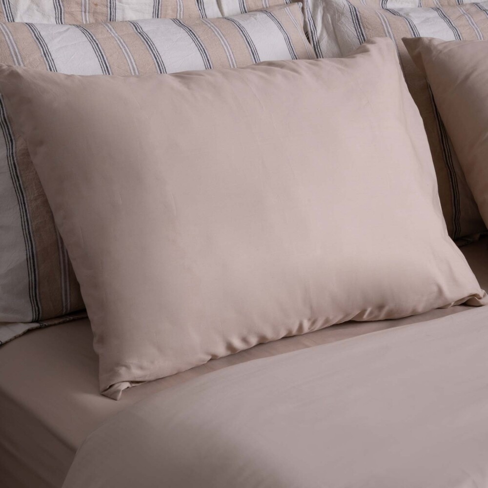 JUEGO DE SÁBANAS 1 PLAZA ALGODON MARRON COTTON BASIC 180 HILOS TOSTADO