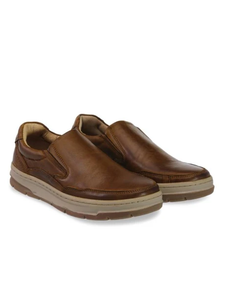 ZAPATO CUERO SIN CORDONES Marrón Claro