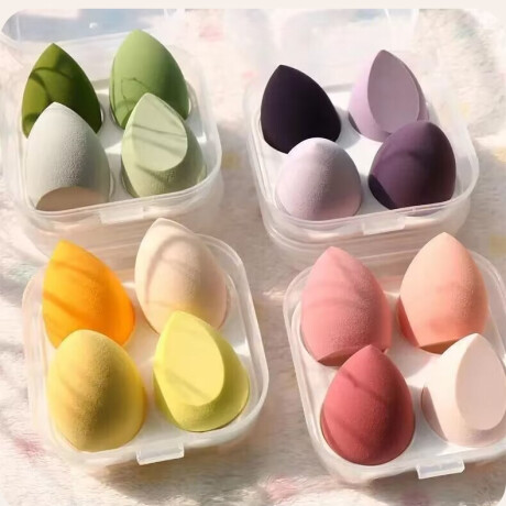 Set de Esponjas de Maquillaje con Estuche Violeta