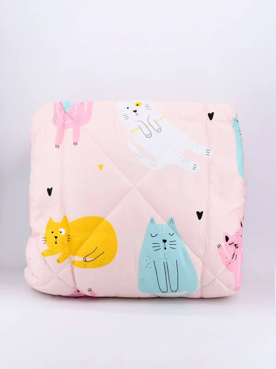 ACOLCHADO CON FUNDA CATS - ROSADO 