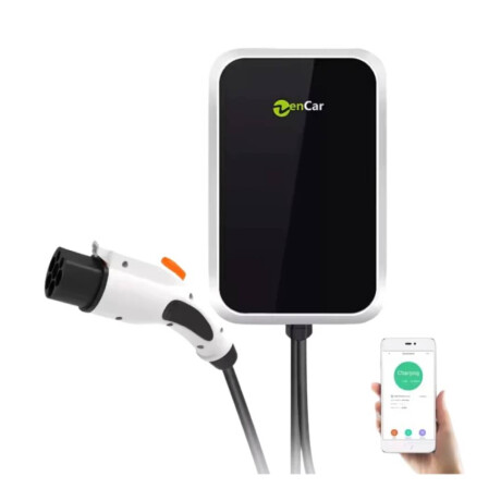 Cargador rápido para auto eléctrico Zencar WA-16-3P 11kW Blanco y Negro