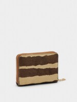 Cartera De Piel Con Pelo multicolor