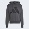 Canguro Adidas Essentials Logo Grande Gris