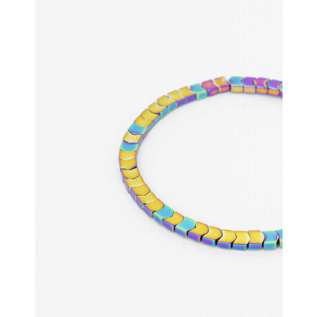 Pulsera Elástica Metal Ionizado Combinacion Multicolor