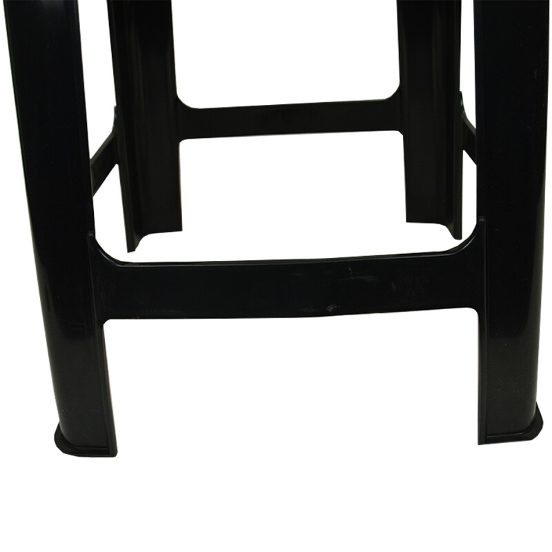 Set x3 Banqueta apilable de plástico resistente NEGRO