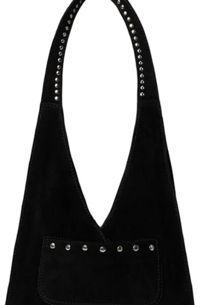 SOHO SUEDE STUD SHOULDER Negro