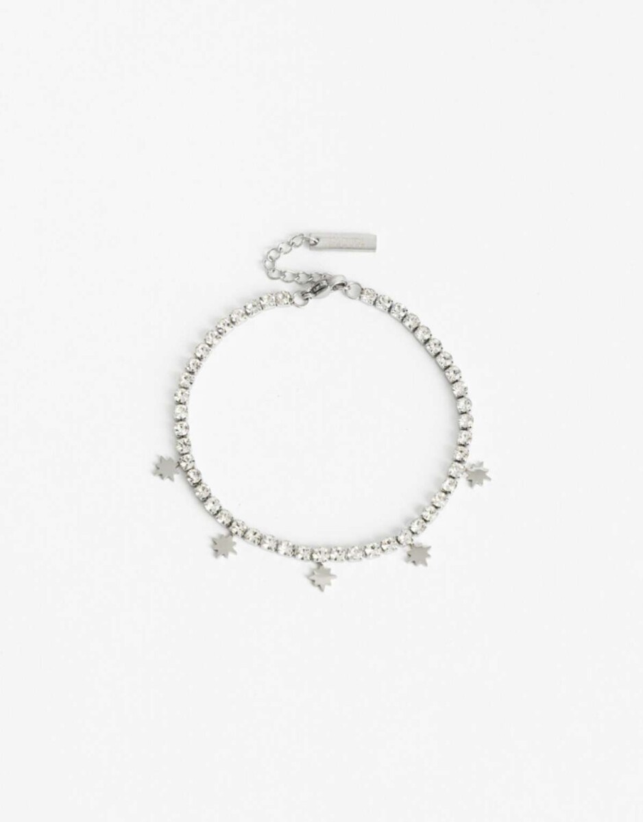 Pulsera De Acero Con Cubic - Plateado 