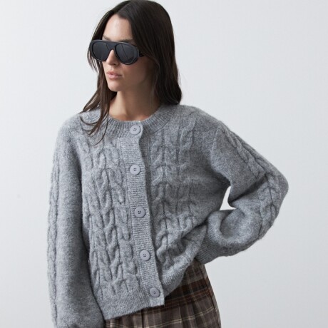 CARDIGAN BOREAL Gris Melange