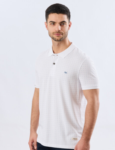 REMERA POLO ESTAMPADA PIQUÉ Blanco