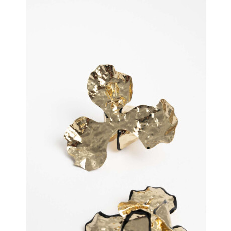 Aros Colgantes Cortos Metal Dorado