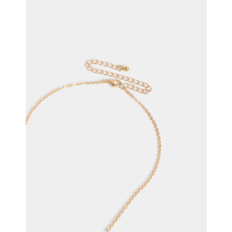 Set De Collar Y Aros Pasantes Corazones Dorado