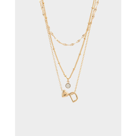 Collar Corto De Inicial ''e'' Dorado