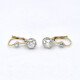 Caravanas Antiguas En Oro 18K Y Brillantes Caravanas Antiguas En Oro 18K Y Brillantes