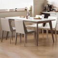 Silla De Comedor Ecocuero 100% Tapizada Beige