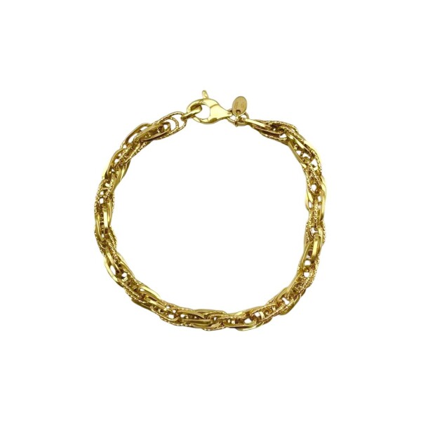 Pulsera doble - Oro bajo -Sin Piedra-PU8097 sinpiedra