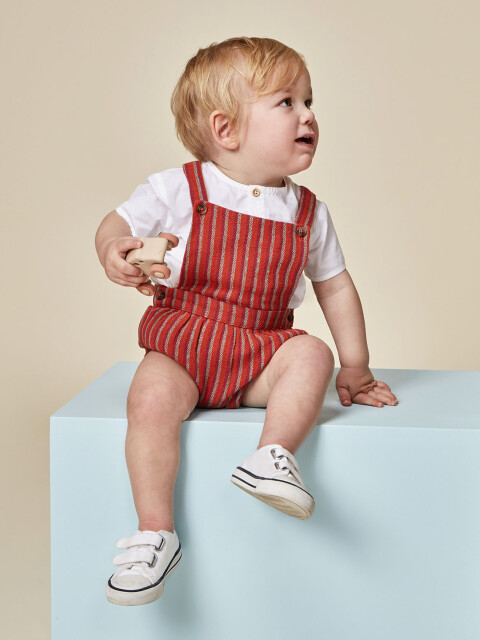 Peto De Rayas Multicolor Naranja