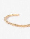 Pulseras Rígidas Metal Pulsera Rígida De Metal Torzado De La Línea Stay Golden. - Dorado