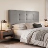 Respaldo Queen Madera y Tela - London 160 Gris