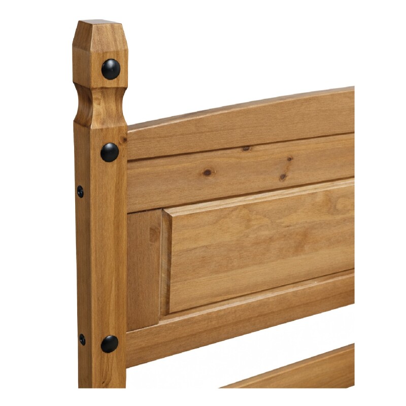 Cama 2 Plazas Corona 100% Madera Maciza Reforzada Marrón Clásico Cama 2 Plazas Corona 100% Madera Maciza Reforzada Marrón Clásico