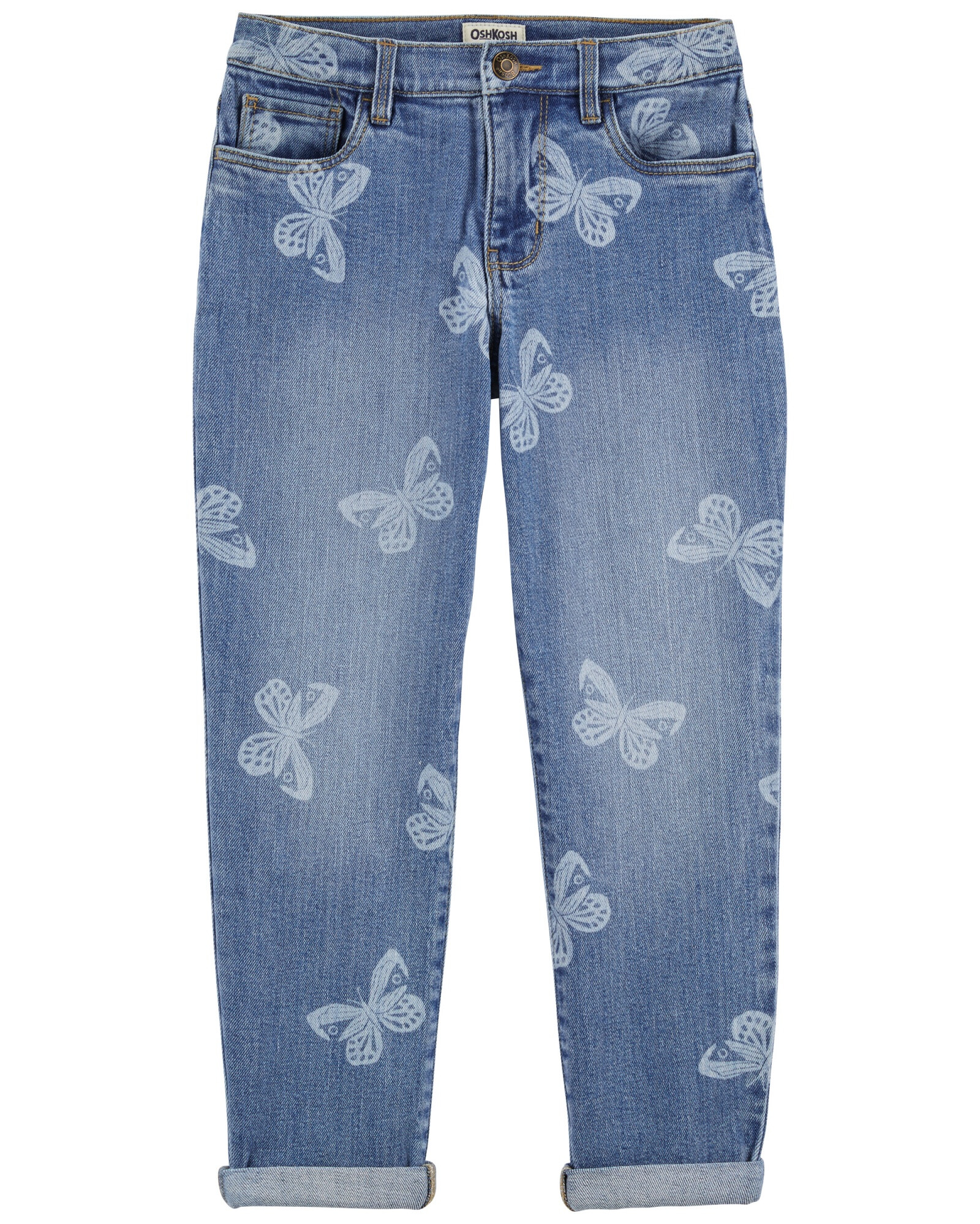 Pantalón jean diseño mariposas Sin color
