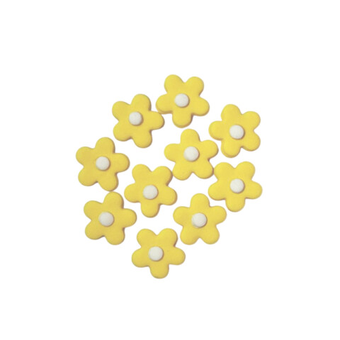 Adorno de Pastillaje Nomeolvides Amarillo x10 Adorno de Pastillaje Nomeolvides Amarillo x10