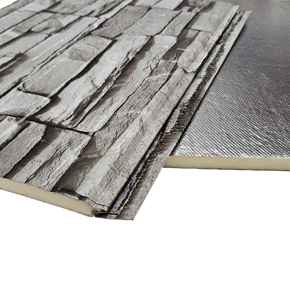 REVESTIMIENTO METAL SIDING MODELO LADRILLO GRIS PIEDRA IRREGULAR Revestimiento Metal Siding Modelo Ladrillo Gris Piedra Irregular