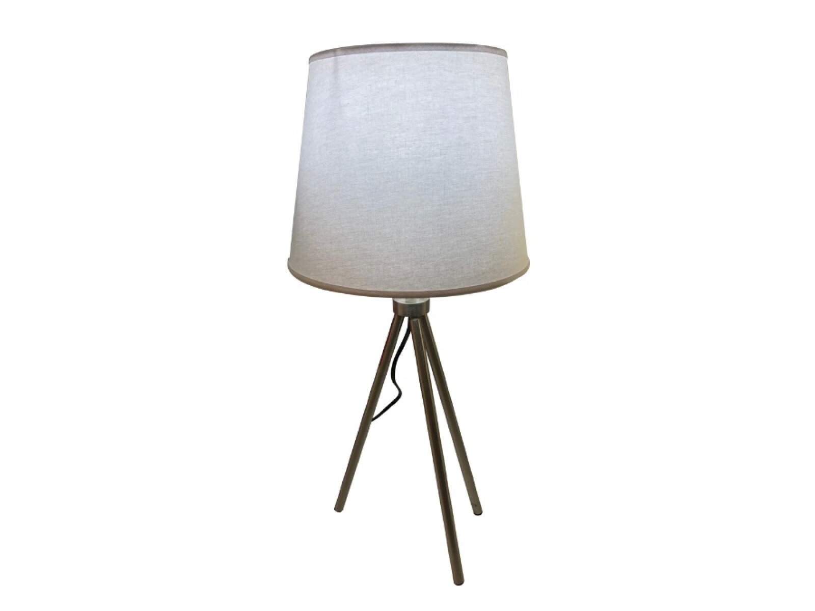 VELADOR DE MESA TRIPODE C/ PANTALLA BLANCA E27 60W 
