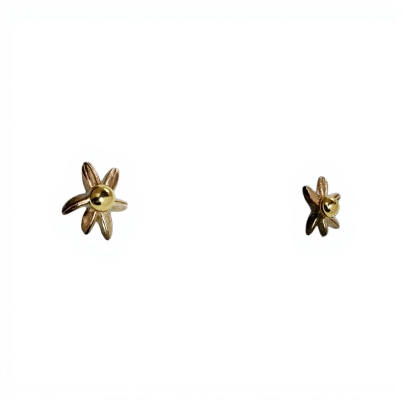 Caravanas Flor de Estrella Plata- Plata 925- Sin Piedra- CA4107 sinpiedra