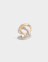 Anillos Medianos y Grandes De metal Anillo Metal Ondulado Mixplating - Combinacion Bicolor