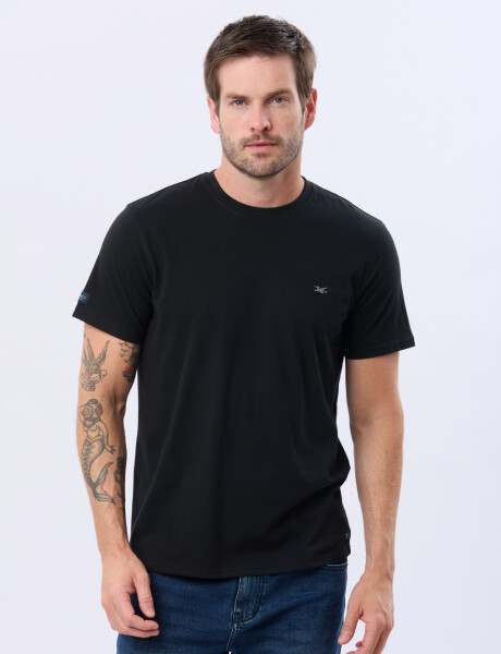 REMERA BÁSICA DE ALGODÓN Negro