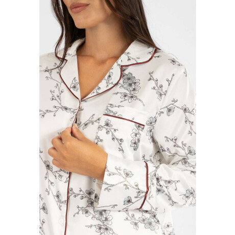 Pijama cherry blossom saten Flores