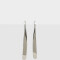 Aros Colgantes Largos Chapon Aros Largos Barrita Metal - Plateado