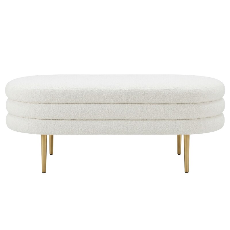 BANQUETA BEIGE CL OVAL 100X40X40CM Unica