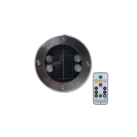 Luminaria de embutir piso solar RGB IP65 Ø120 IX4900Z
