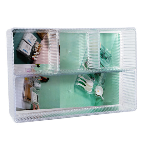 Organizador Acrilico Transparente 4 divisiones 26*17*6cm Organizador Acrilico Transparente 4 Divisiones 26*17*6cm