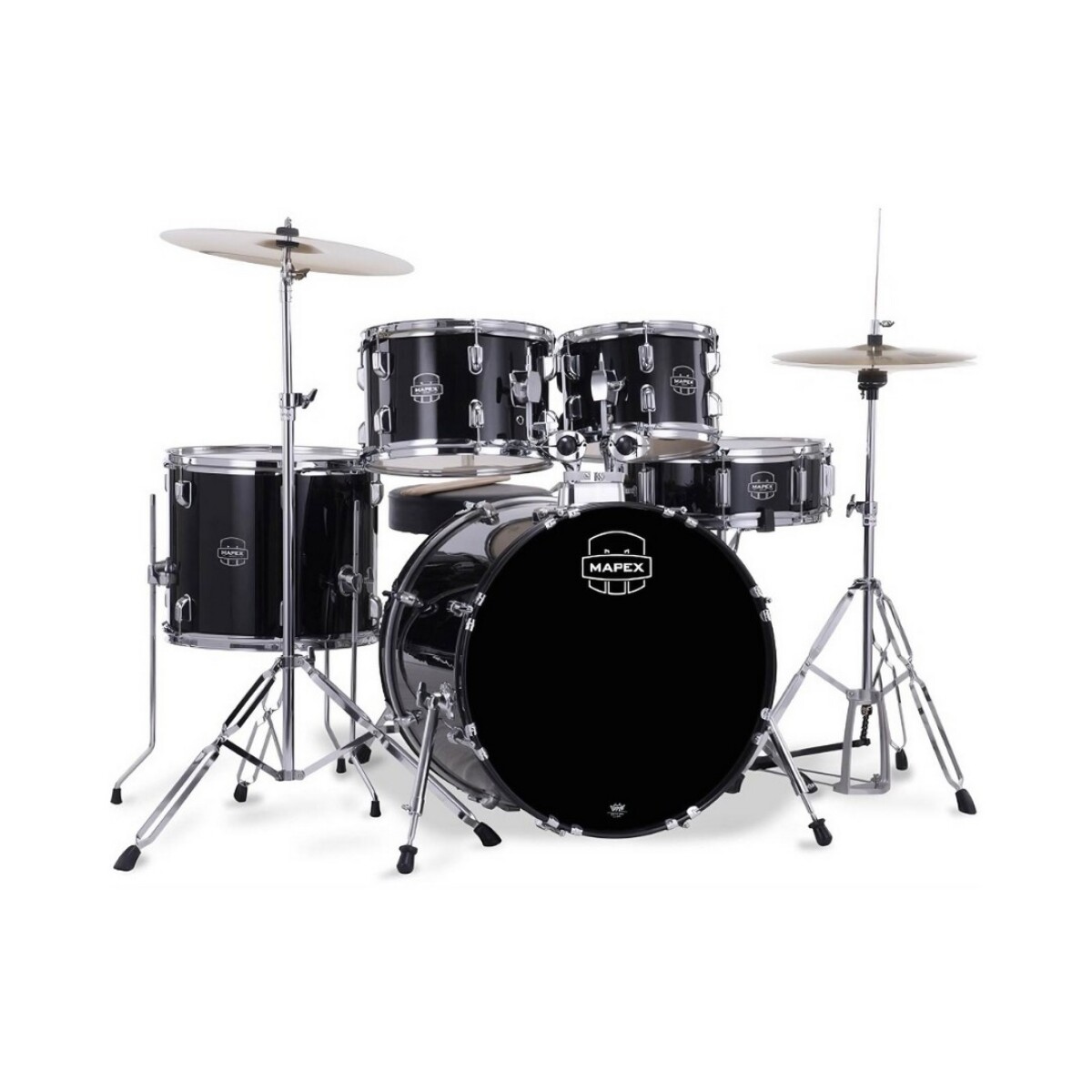 Bateria Mapex Comet Cm5044ftcdk Black C/ Hardware Y Platillos 