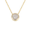Colgante Oriana en oro amarillo 18k con brillante en doble virola Colgante Oriana en oro amarillo 18k con brillante en doble virola