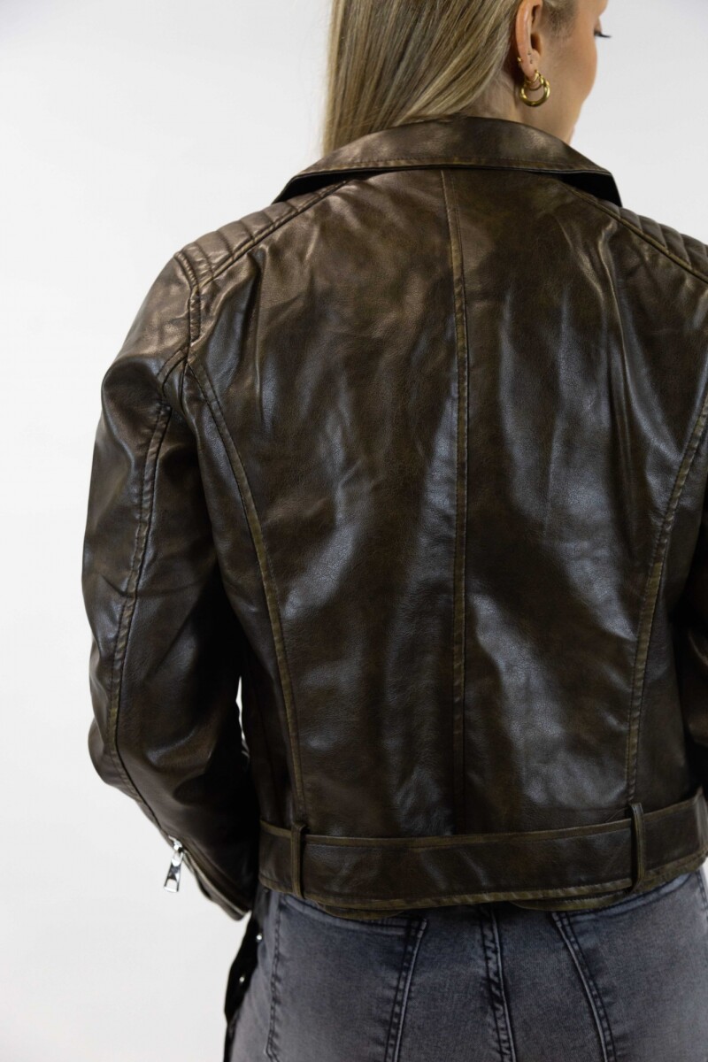 Chaqueta Cuero Marrón