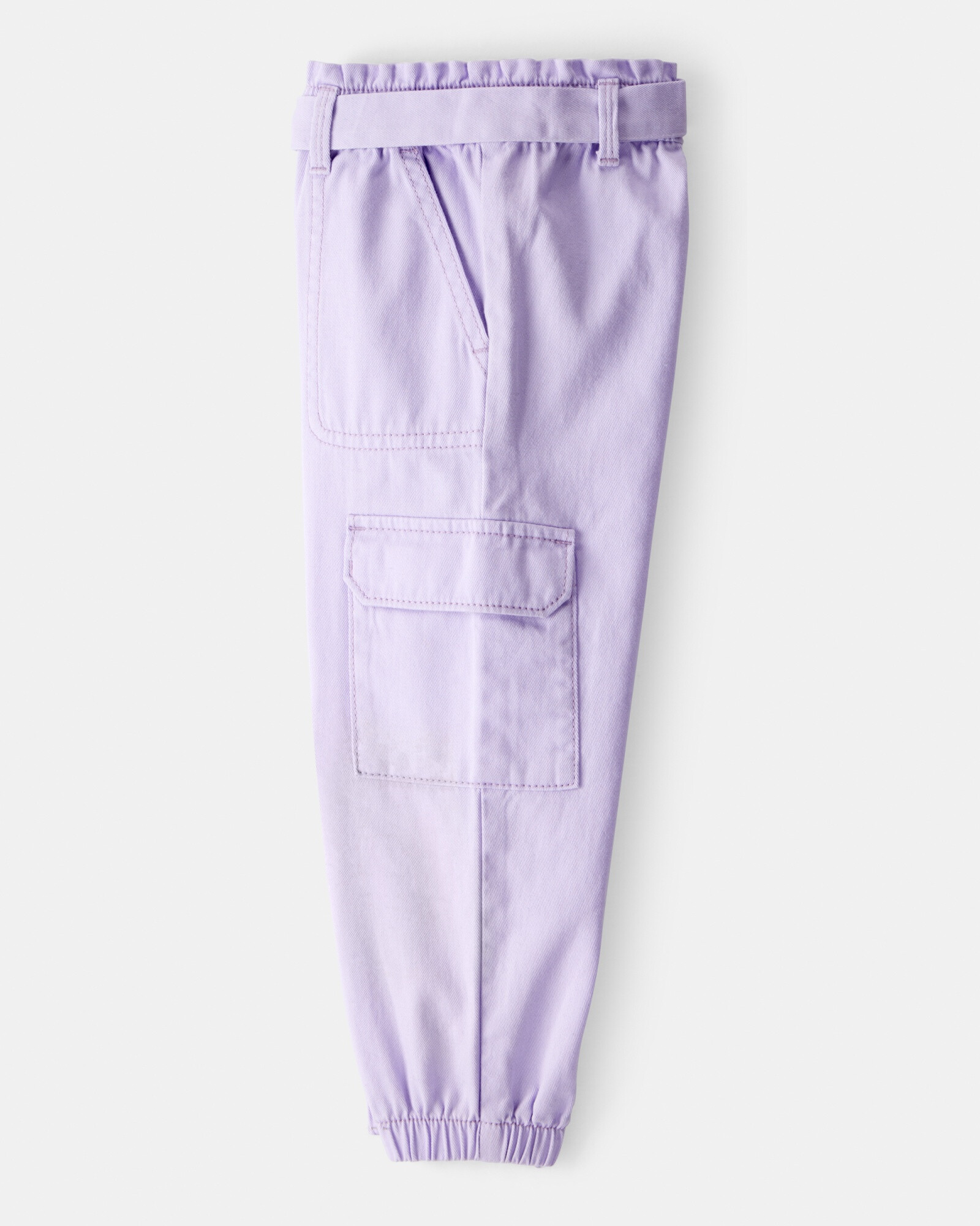 Pantalón cargo de algodón, lila Sin color