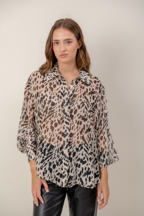 Camisa seda natural Grie Camisa seda natural Grie