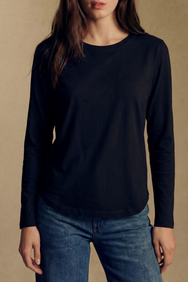 Remera Algodón Elastano Negro