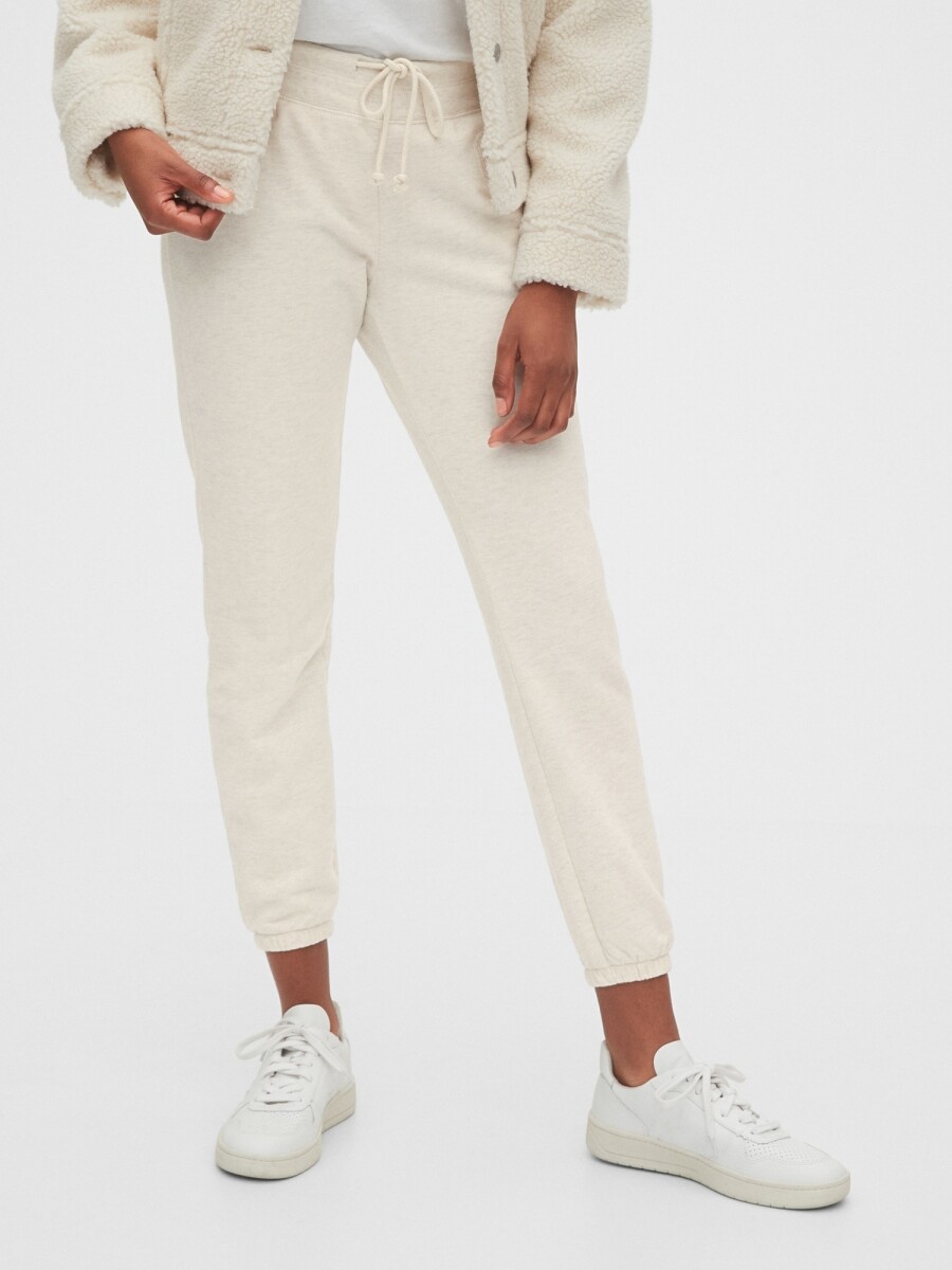 Pantalón Deportivo Logo Gap Mujer - Oatmeal Heather 