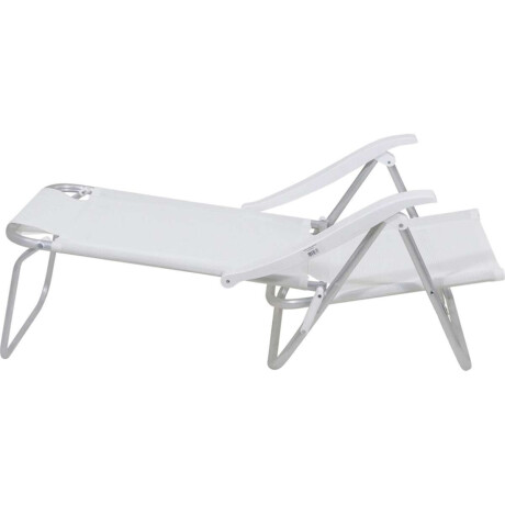Silla Plegable de Aluminio 6 Posición Blanco