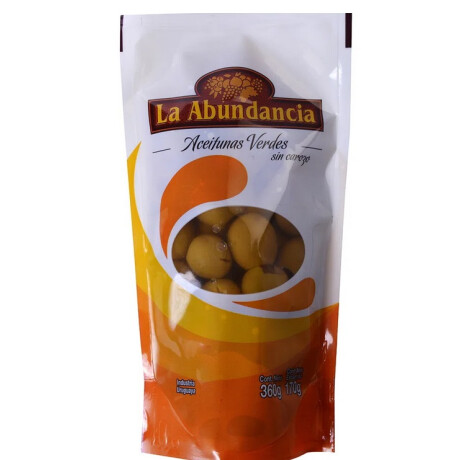 ACEITUNA VERDE S/CAR D/P 150/300G LA ABUNDANCIA ACEITUNA VERDE S/CAR D/P 150/300G LA ABUNDANCIA