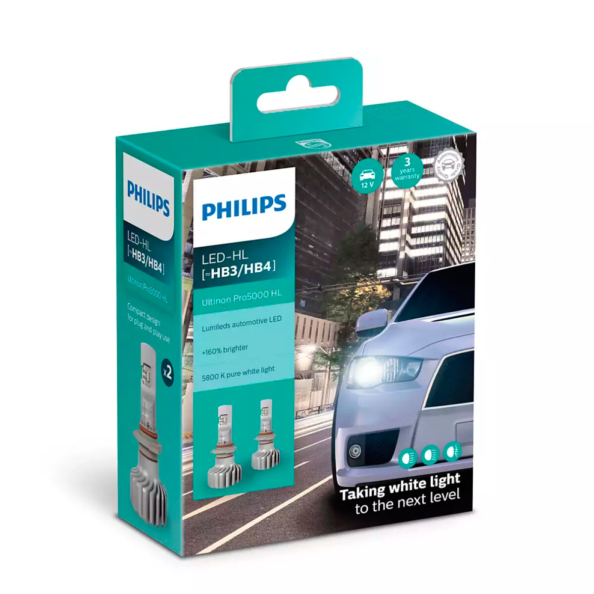 LAMPARA - LED HB3 HB4 9005 9006 12-24V ULTINON PRO 5000 X2 PHILIPS 