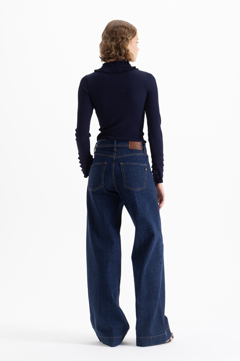 JEANS WIDE ICON BLUE Azul