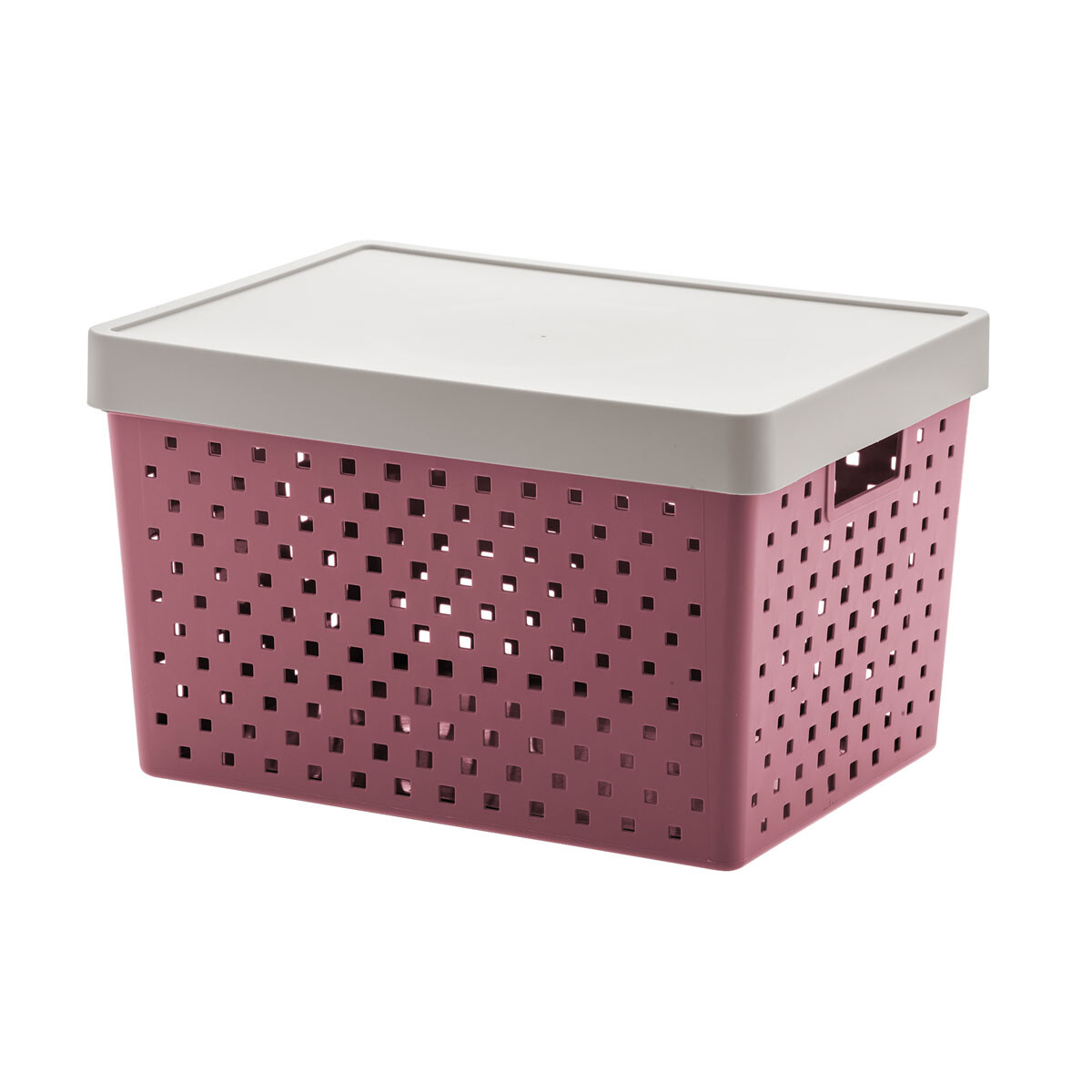 ORGANIZADOR QUADRATTA CON TAPA 39X29X24 CMS ROSA 