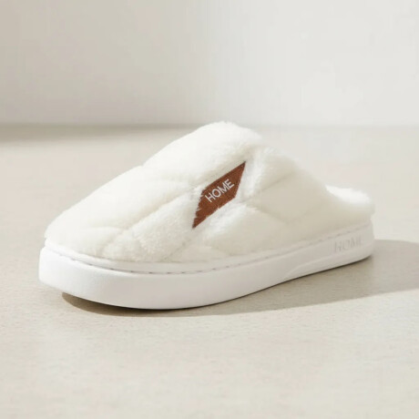 Pantuflas Unisex Suela Antideslizante Felpa Suave y Abrigada Natural